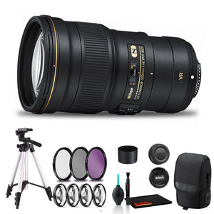 Nikon AF-S NIKKOR 300mm f/4E PF ED VR Lens Includes Filter Kits and Tripod Intl Model Bundle Nikon