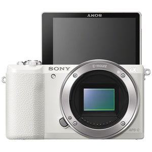 Sony Alpha a5100 Mirrorless Digital Camera White with 16-50mm Lens + 64GB Card + More