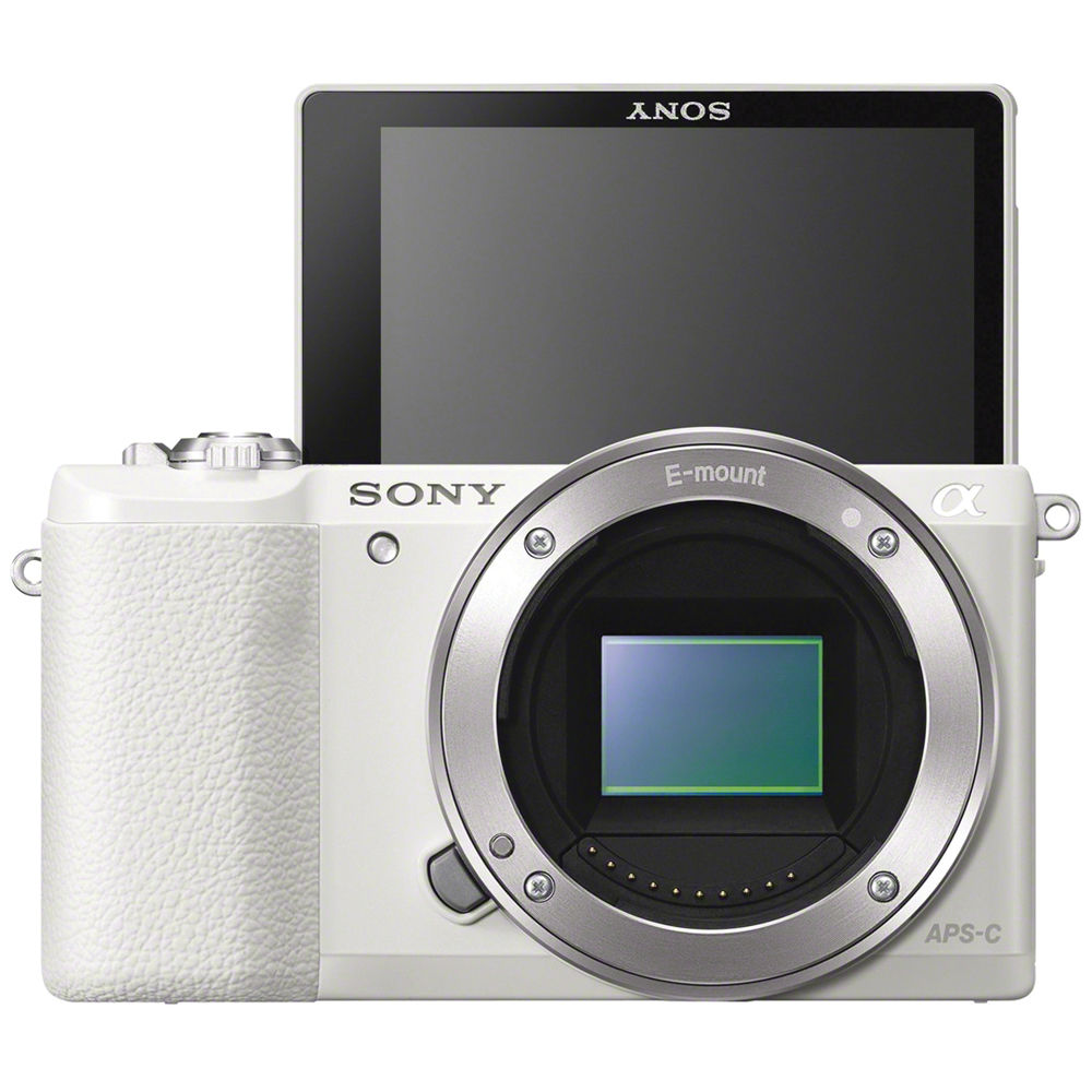 Sony Alpha a5100 Mirrorless Digital Camera White with 16-50mm Lens + 64GB Card + More