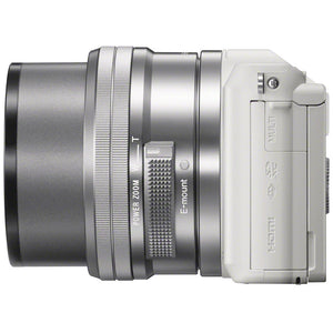 Sony Alpha a5100 Mirrorless Digital Camera White with 16-50mm Lens + 64GB Card + More