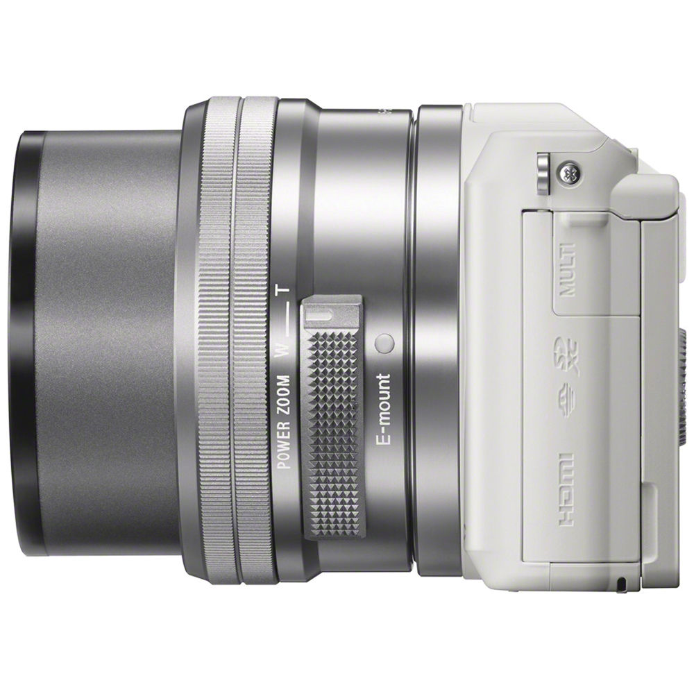 Sony Alpha a5100 Mirrorless Digital Camera White with 16-50mm Lens + 64GB Card + More