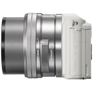Sony Alpha a5100 Mirrorless Digital Camera White with 16-50mm Lens + 64GB Card + More