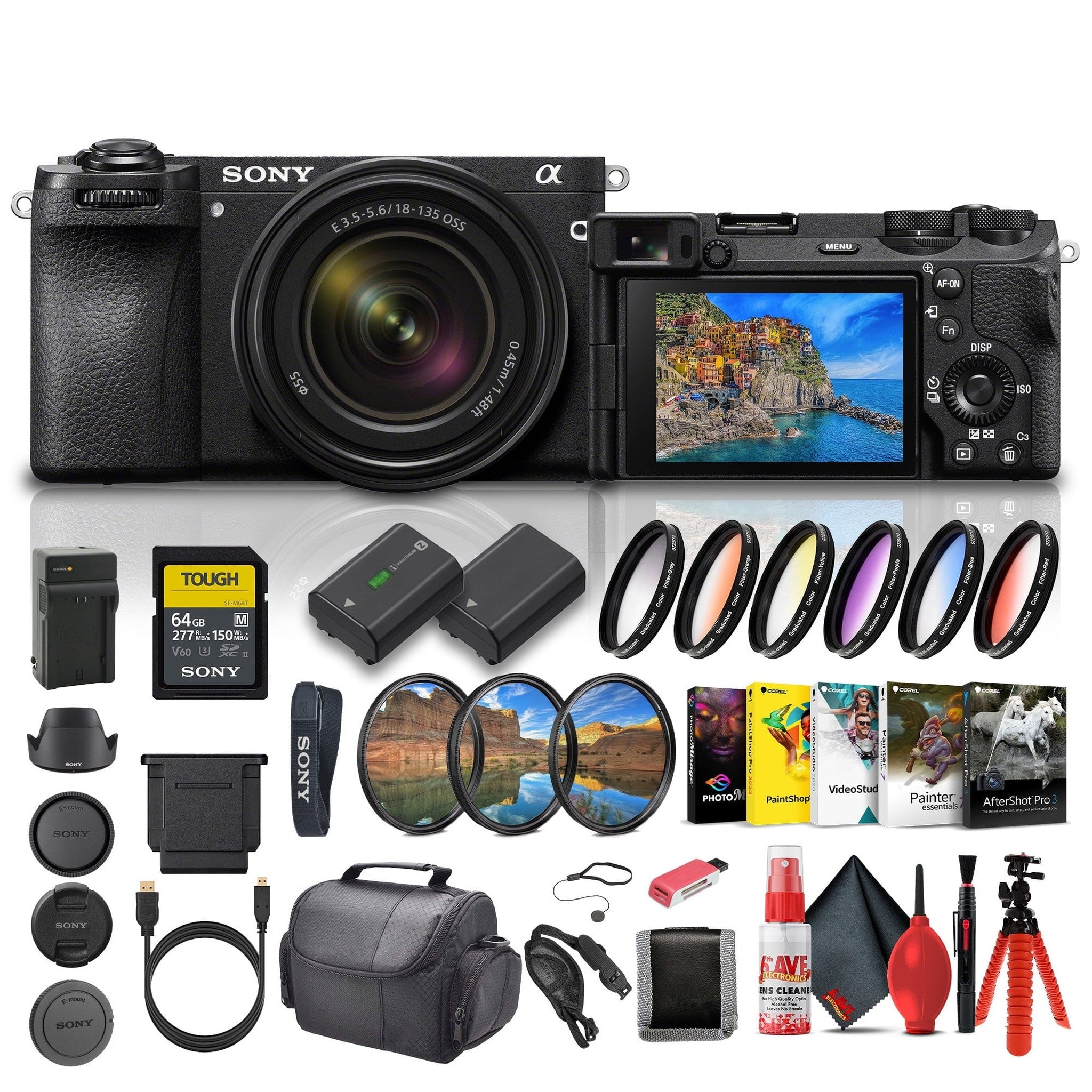 Sony Alpha a6700 Mirrorless Camera, 26 MP Sensor, 4K Video, and Vlog Bundle - Reconditioned Sony