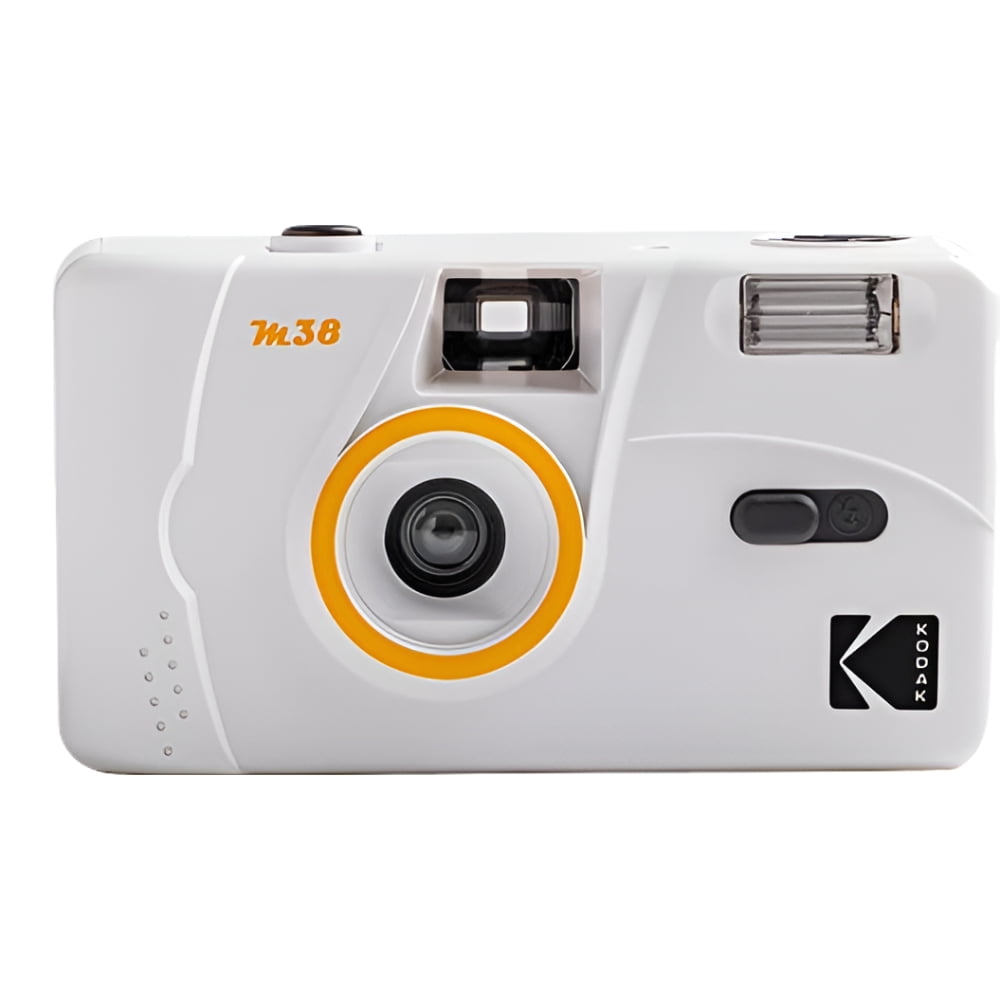 Kodak M38 35mm Film Camera - Focus Free, Powerful Built-in Flash, Easy to Use Clouds White