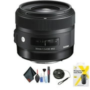 Sigma 30mm f/1.4 DC HSM Art Lens for Nikon for Nikon F Mount + Accessories International Model with 2 Year Warranty