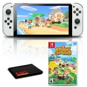 Nintendo Switch OLED White with Animal Crossing New Horizons Game Bundle