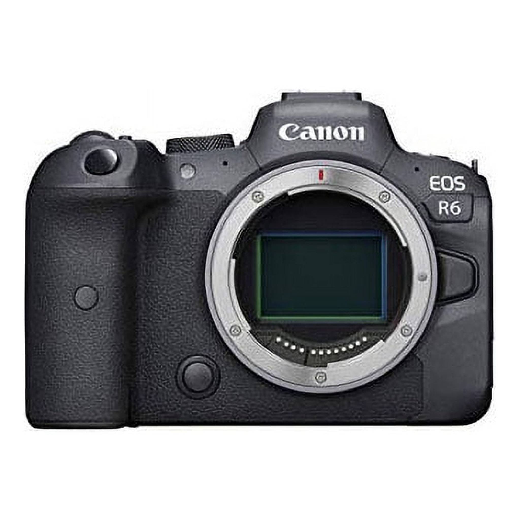 Canon EOS R6 Full-Frame Mirrorless Camera with 4K Video, Full-Frame CMOS Senor, DIGIC X Image Processor, Dual UHS-II SD Memory Card Slots, and Up to 12 fps with Mechnical Shutter, Body Only - Used Canon