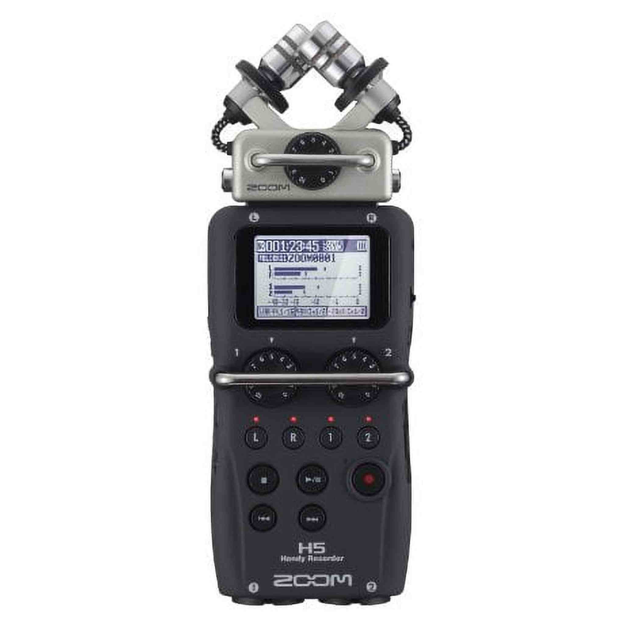 Zoom H5 4-Track Portable Recorder for Audio for Video, Music, and Podcasting, Stereo Microphones, 2 XLR/TRS Inputs, USB Audio Interface, Battery Powered