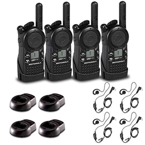 4 x Motorola CLS1110 UHF 1W 1-Channel 2-Way Radio - 4 Pack With Mic Bundle Motorola Solutions