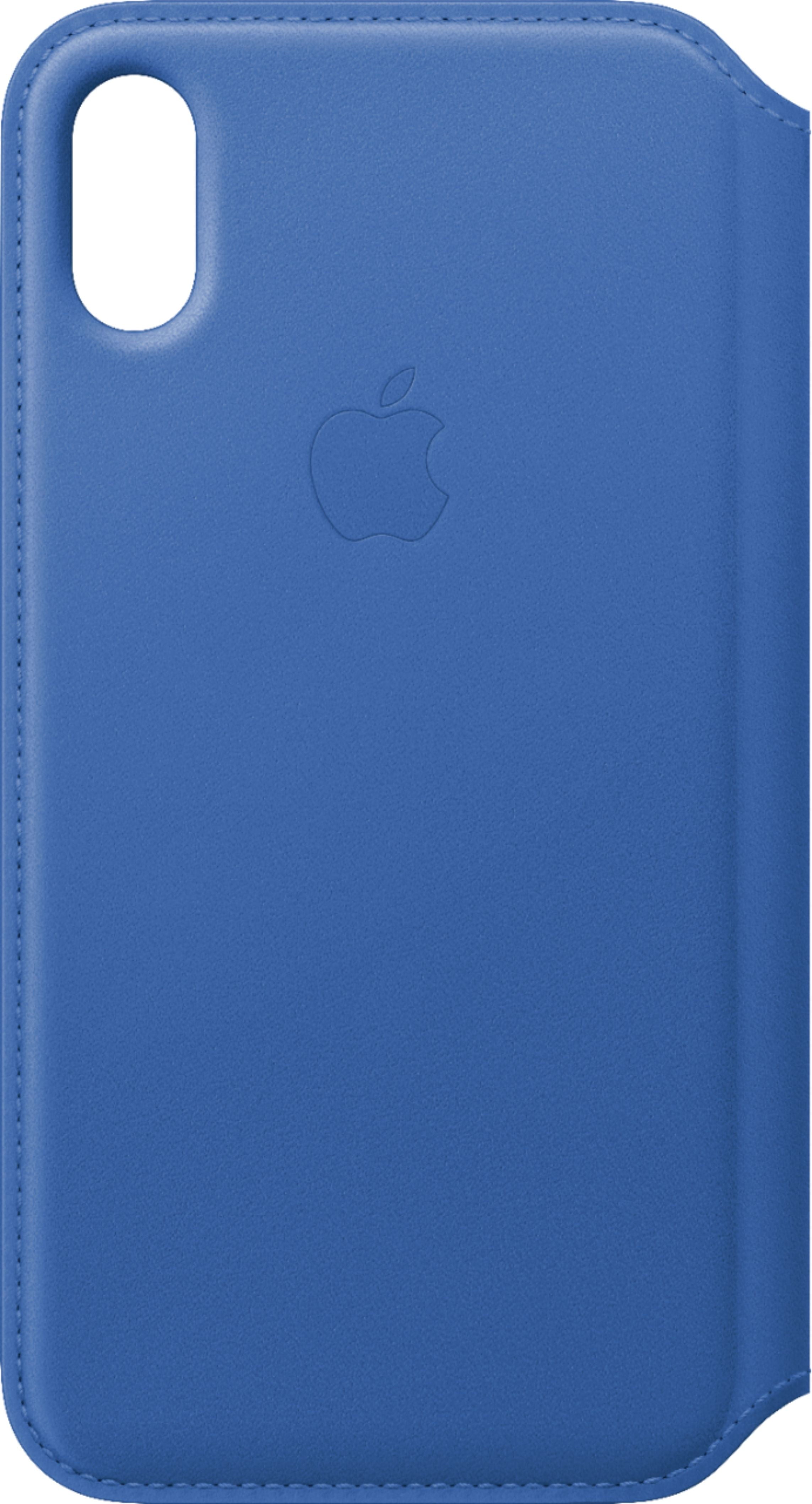 Apple Leather Folio for iPhone X - Electric Blue