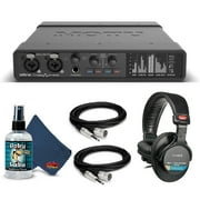 MOTU UltraLite-mk5 USB Audio Interface Bundle with Headphone, XLR Cables, and 6Ave Cleaning Kit