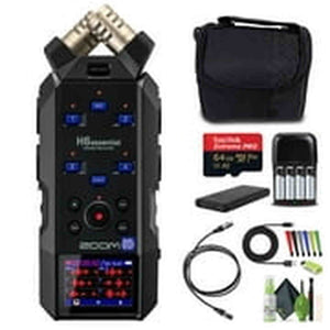 Zoom ZH6E H6essential Handy Recorder 6 Tracks & 32-Bit Float Recording Bundle