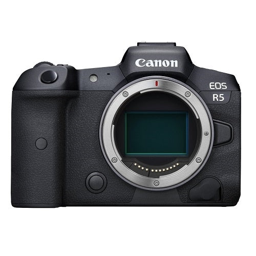 Canon EOS R5 Full-Frame Mirrorless Camera with 8K Video, 45 Megapixel Full-Frame CMOS Sensor, DIGIC X Image Processor, Dual Memory Card Slots, and Up to 12 fps Mechnical Shutter, Body Only