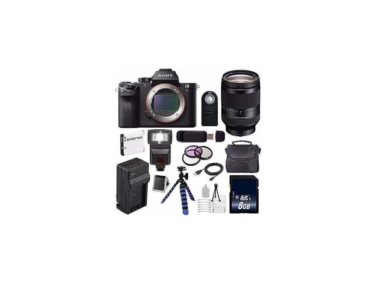 Sony Alpha a7R II Mirrorless Digital Camera International Model + Sony FE 24-240mm f/3.5-6.3 OSS Lens + 72mm 3 Piece F