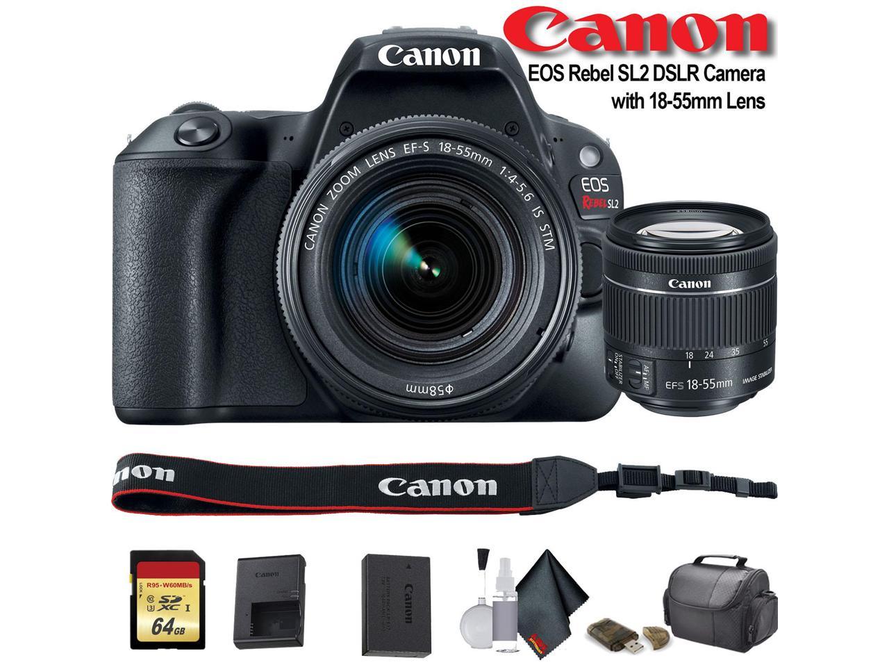 Canon EOS Rebel SL2 DSLR Camera with 18-55mm Lens (2249C002) - Starter Bundle