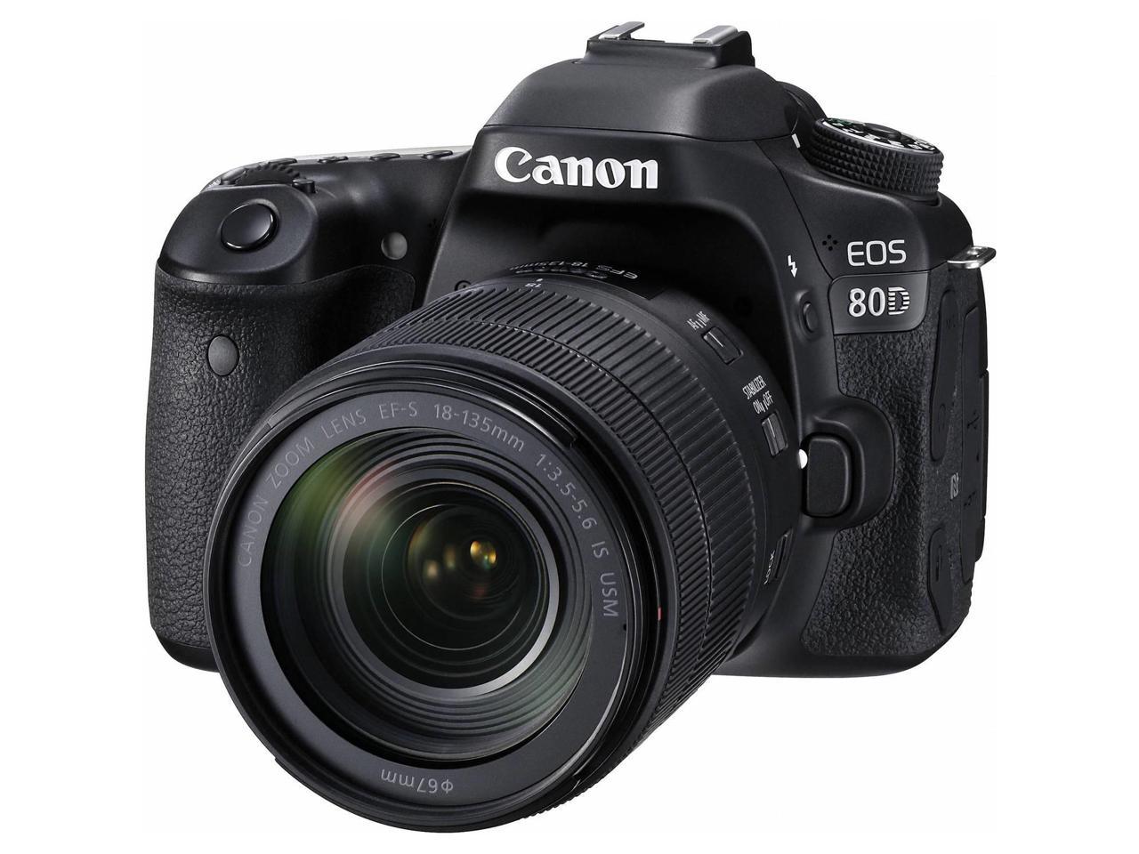 Canon EOS 80D DSLR Camera with 18-135mm Lens (1263C006) - Bundle