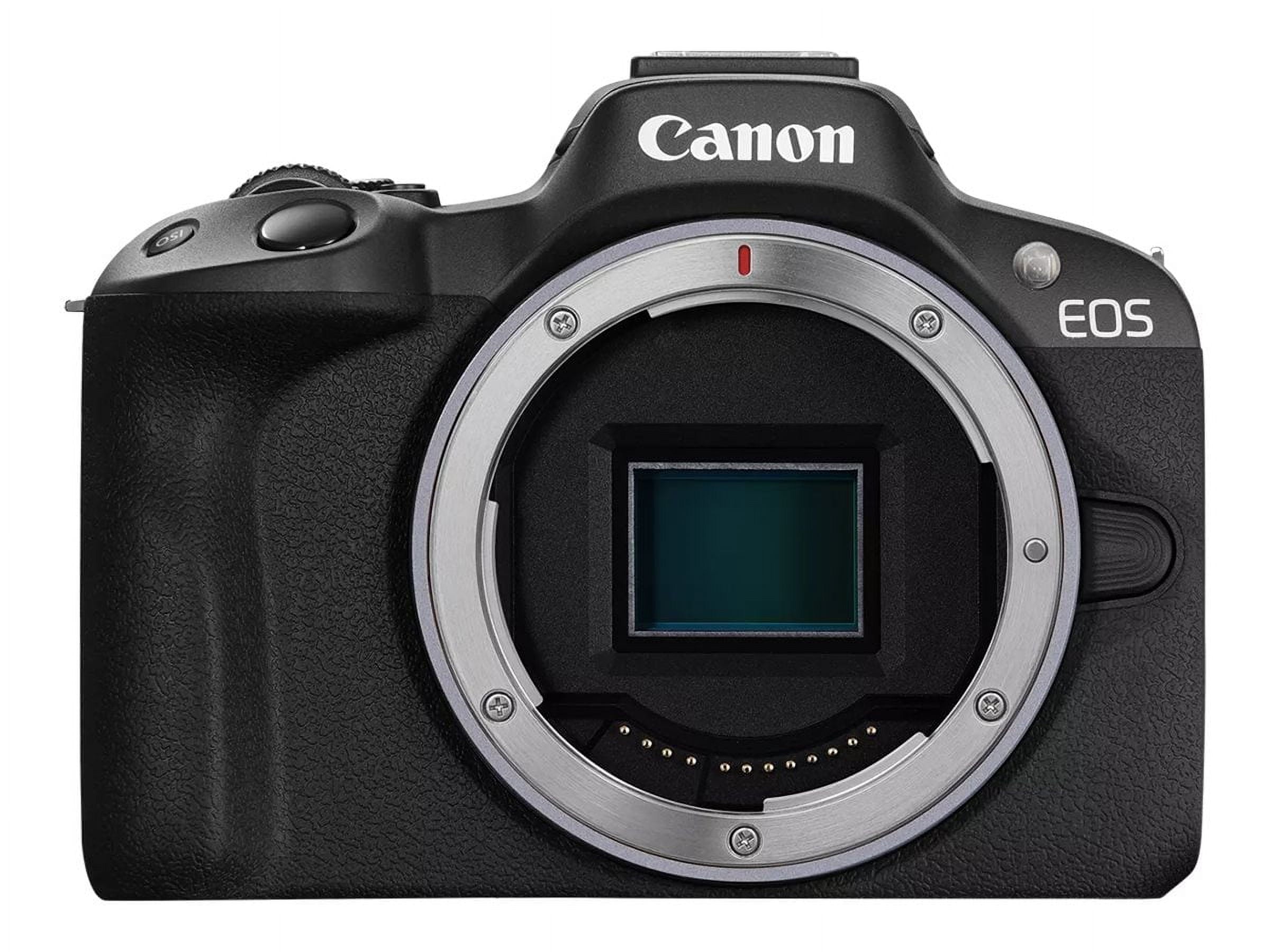 Canon EOS R50 Mirrorless Vlogging Camera (Body Only/Black), RF Mount, 24.2 MP, 4K Video, DIGIC X Image Processor, Subject Detection & Tracking, Compact, Smartphone Connection, Content Creator