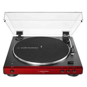 Audio-Technica AT-LP60XBT-RD Fully Automatic Belt-Drive Stereo Turntable, Red/Black, Bluetooth, Hi-Fi, 2 Speed