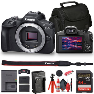 Canon EOS R100 Mirrorless Camera 6052C002 + Bag + 64GB Card + LPE17 Battery + More