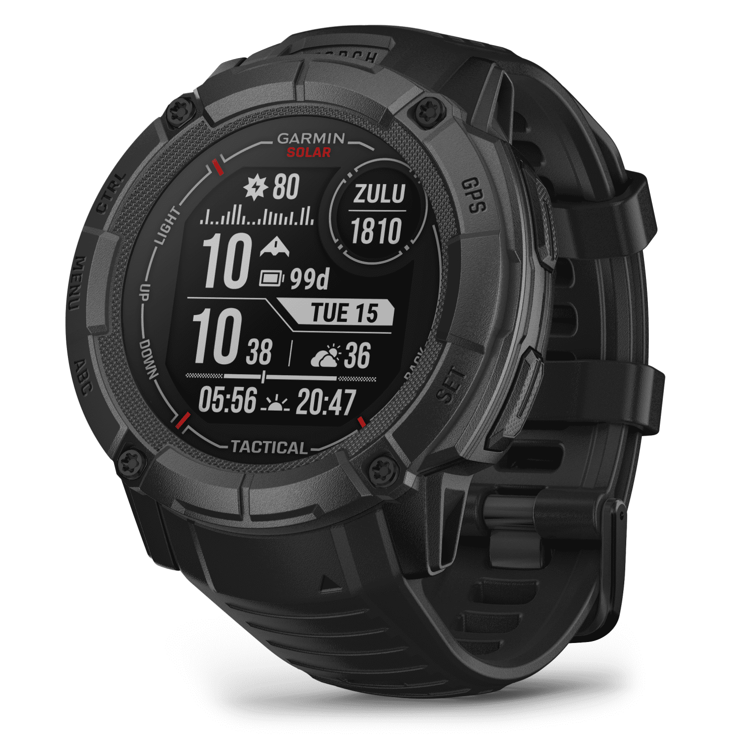 Garmin Instinct 2X Solar - Tactical Edition, Rugged GPS Smartwatch, Black