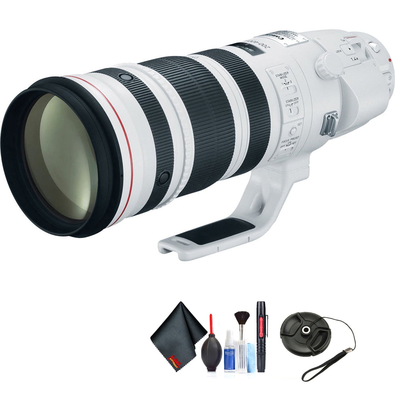 Canon EF 200-400mm f/4L is USM Extender 1.4X Lens for Canon EF Mount + Accessories International Model with 2 Year Warr