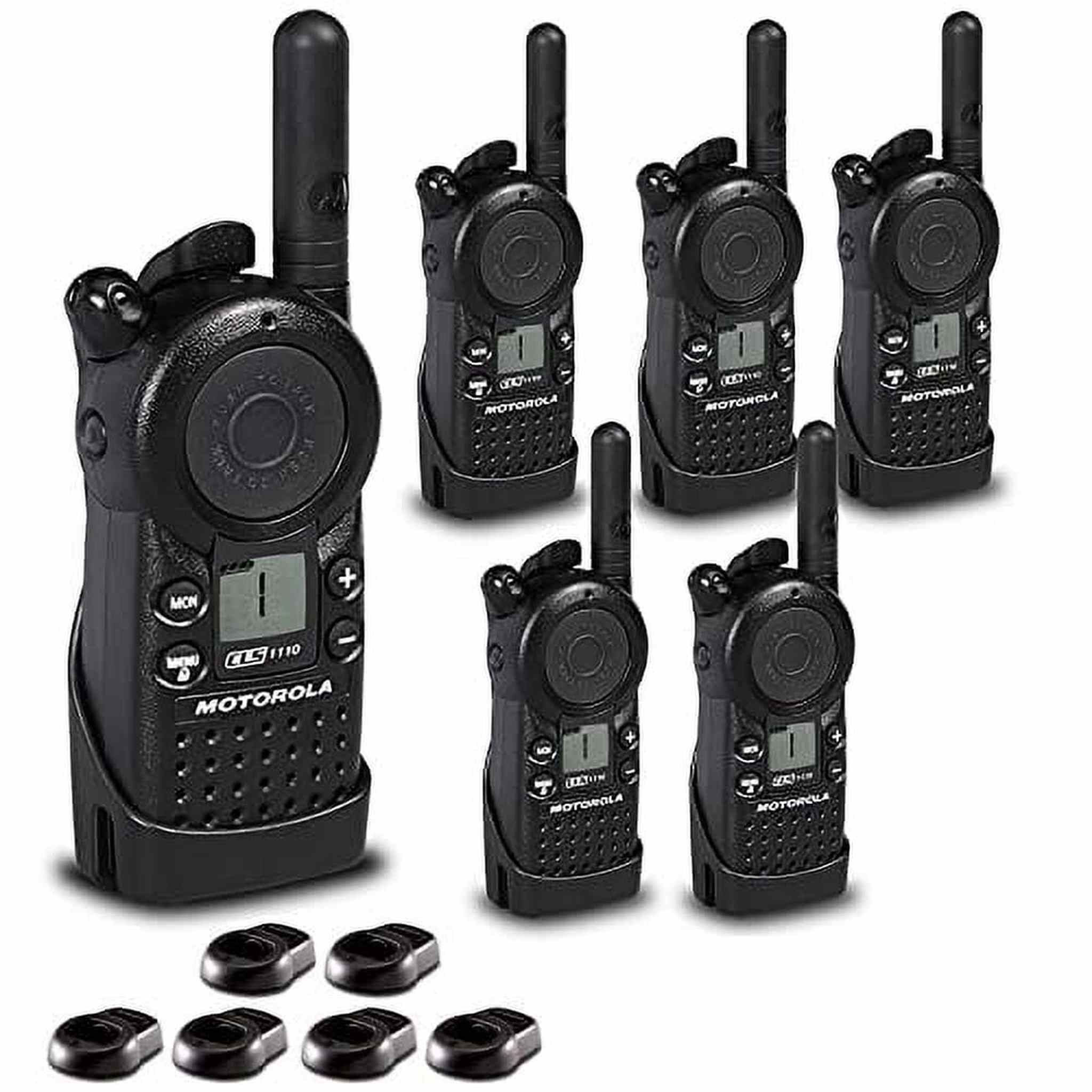 6 x Motorola CLS1110 UHF 1W 1-Channel 2-Way Radio CLS1110 - 6 Pack Bundle Motorola Solutions