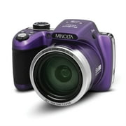 Minolta Pro Shot 16 Mega Pixel HD Digital Camera with 53x Optical Zoom, Full 1080p HD Video & 16GB SD Card, MN53Z, Purple