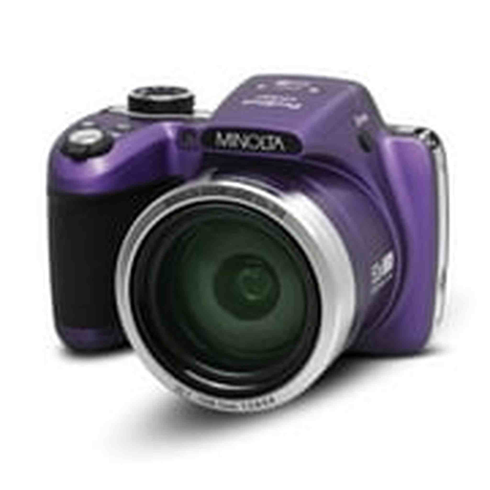 Minolta Pro Shot 16 Mega Pixel HD Digital Camera with 53x Optical Zoom, Full 1080p HD Video & 16GB SD Card, MN53Z, Purple Minolta