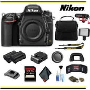 Nikon D750 DSLR Camera 1543 Advanced Bundle W/ Bag, Extra Battery, LED Light, Mic, and More- International Model