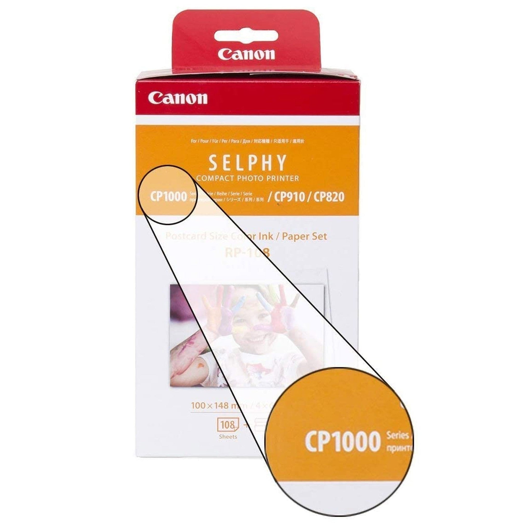 Canon Color Ink/Paper Set, For Use With SELPHY CP910/CP820/CP1200, RP-108 3-Pack Canon