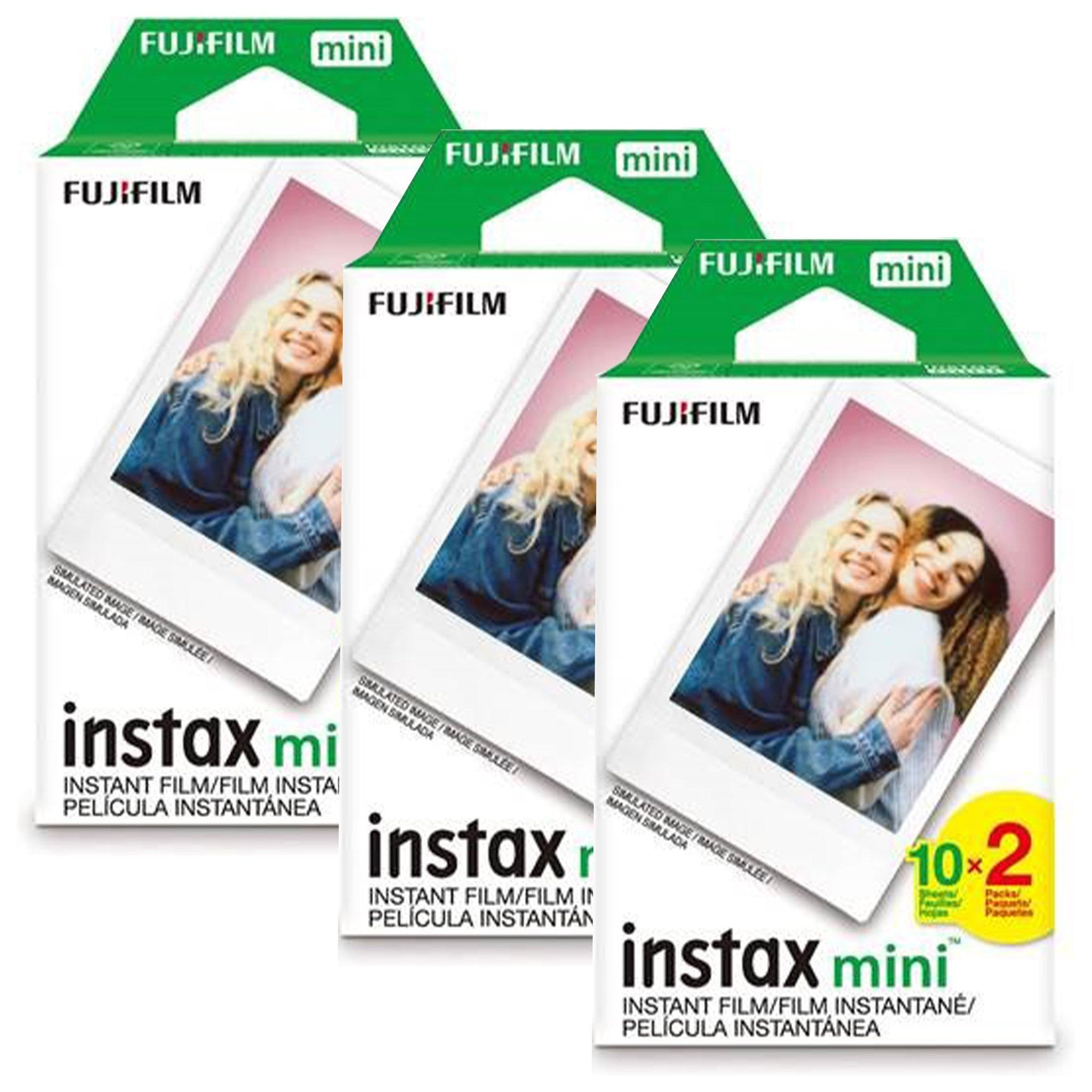 Fujifilm Instax Mini Instant Film 3 Twin Packs, 60 Total Pictures - Imported - Like New Fujifilm