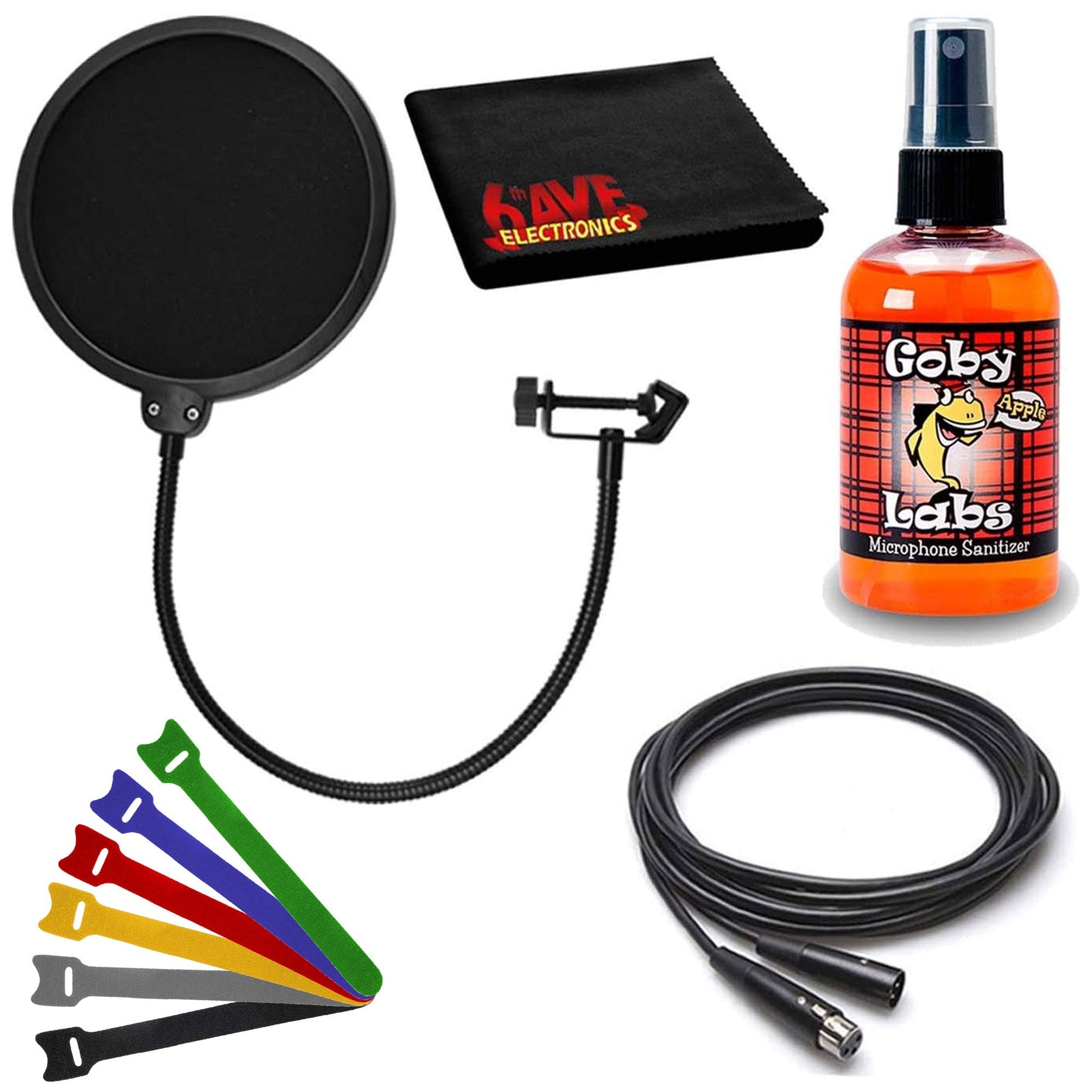 Hosa 10-Foot Balanced XLR Cable Bundled with with Pop Filter and 6Ave Cleaning Kit Hosa