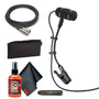 Audio-Technica PRO 35 Cardioid Condenser Clip-on Instrument Microphone with 10-Foot XLR Cable, Carrying Case, 6Ave Clean