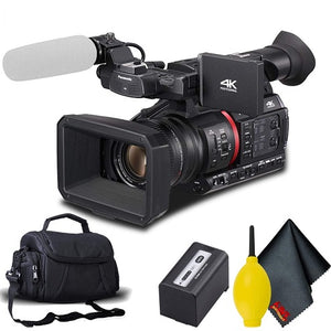 Panasonic AG-CX350 4K Camcorder Accessory Bundle with Cleaning Kit and Professional Headphones