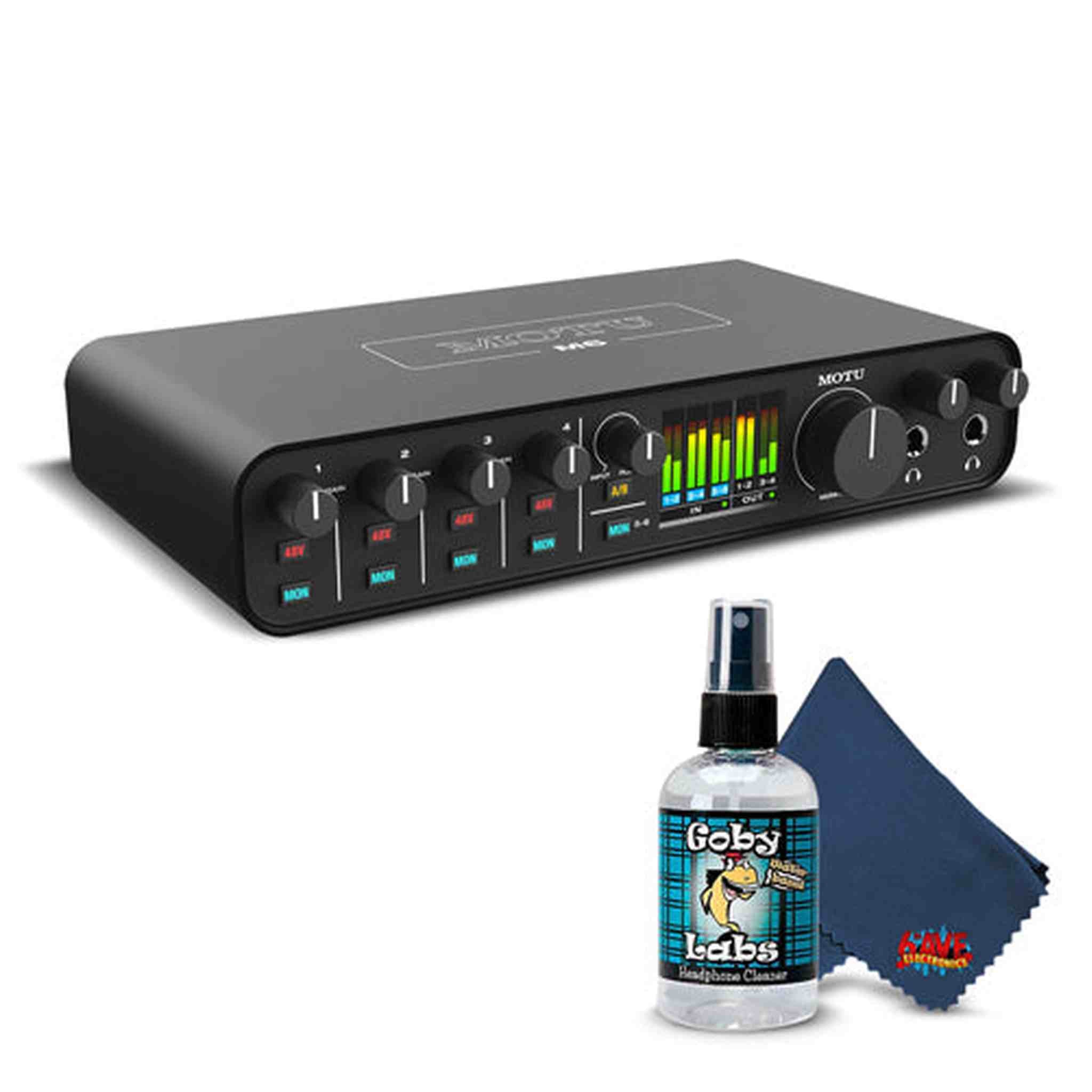 MOTU M6 6x4 USB-C Audio Interface with Studio-Quality Sound Bundle with 6Ave Cleaning Kit MOTU
