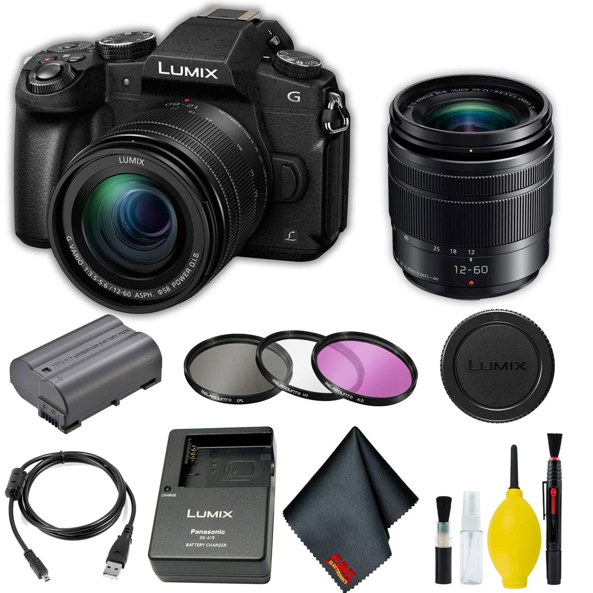Panasonic Lumix Mirrorless Digital Camera with 12-60mm Lens Bundle Panasonic