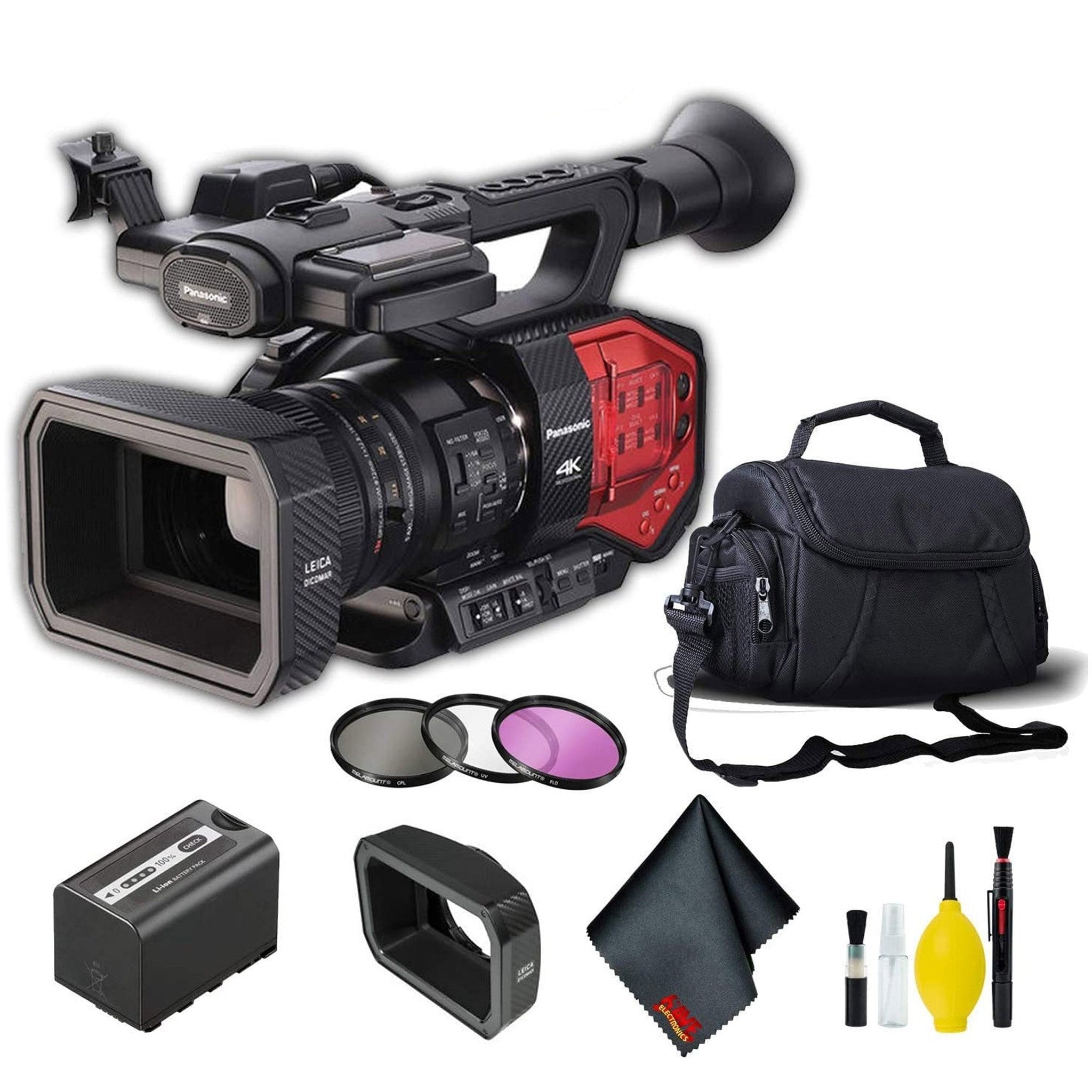 Panasonic AG-DVX200 4K Camcorder with Four Thirds Sensor and Integrated Zoom Lens Standard Bundle Panasonic