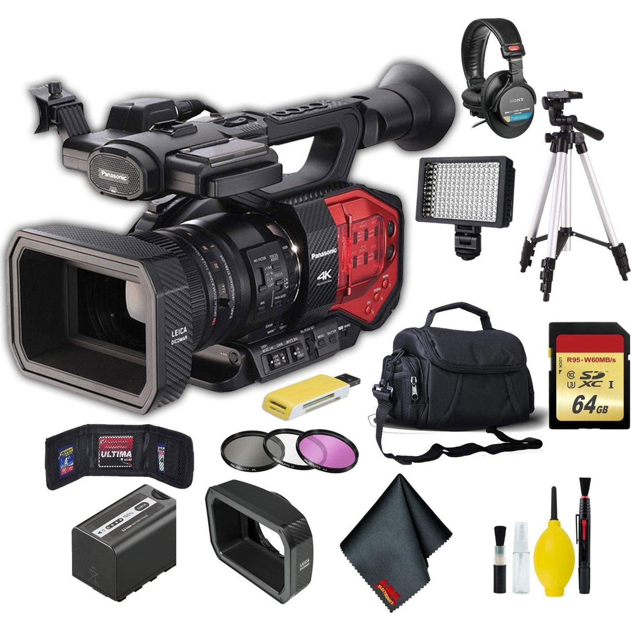 Panasonic AG-DVX200 4K Camcorder with Four Thirds Sensor and Integrated Zoom Lens Master Bundle Panasonic