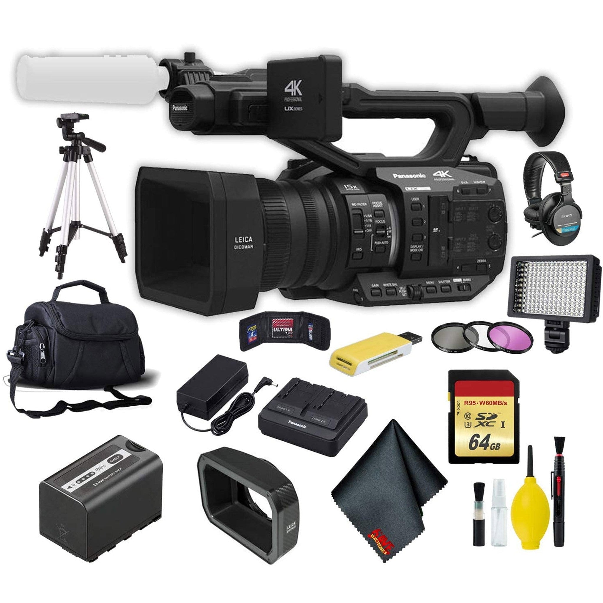 Panasonic AG-UX90 4K/HD Professional Camcorder Master Bundle