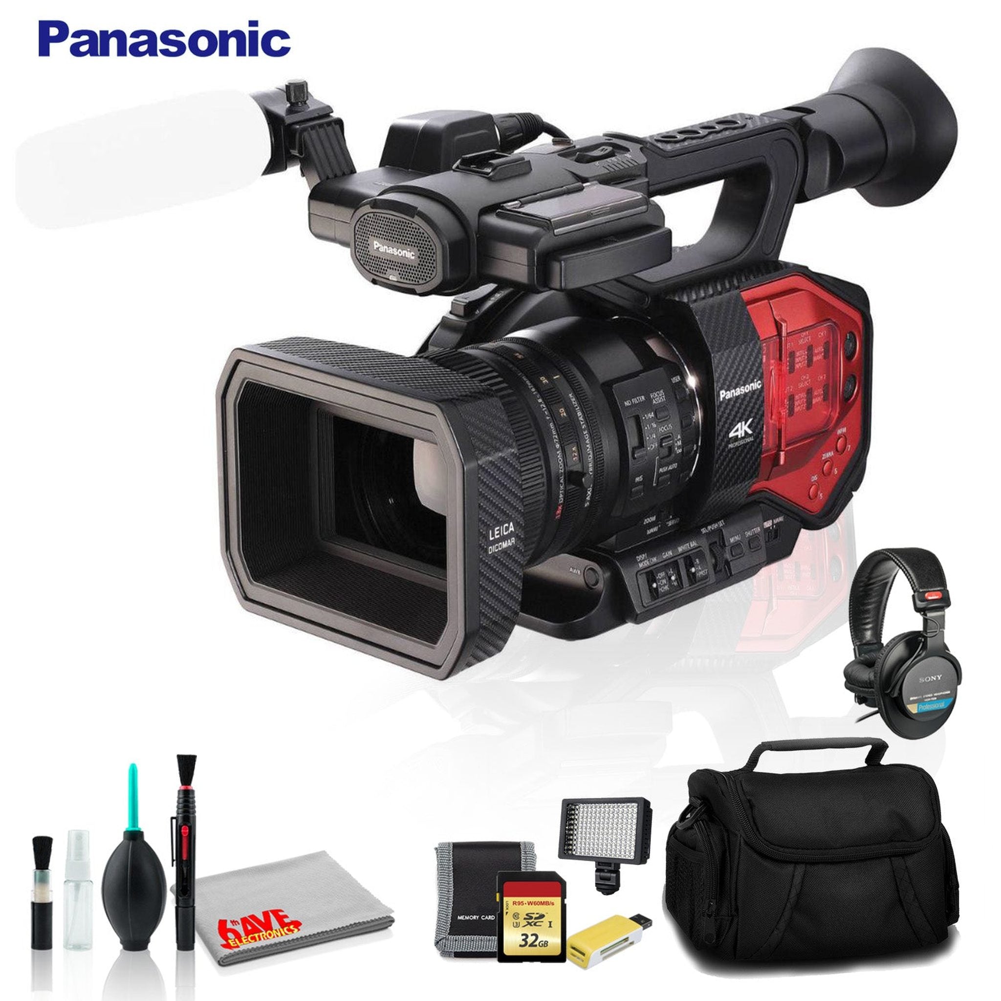 Panasonic AG-DVX200 4K Handheld Camcorder with Four Thirds Sensor and Integrated Zoom Lens - Ultimate Kit Panasonic