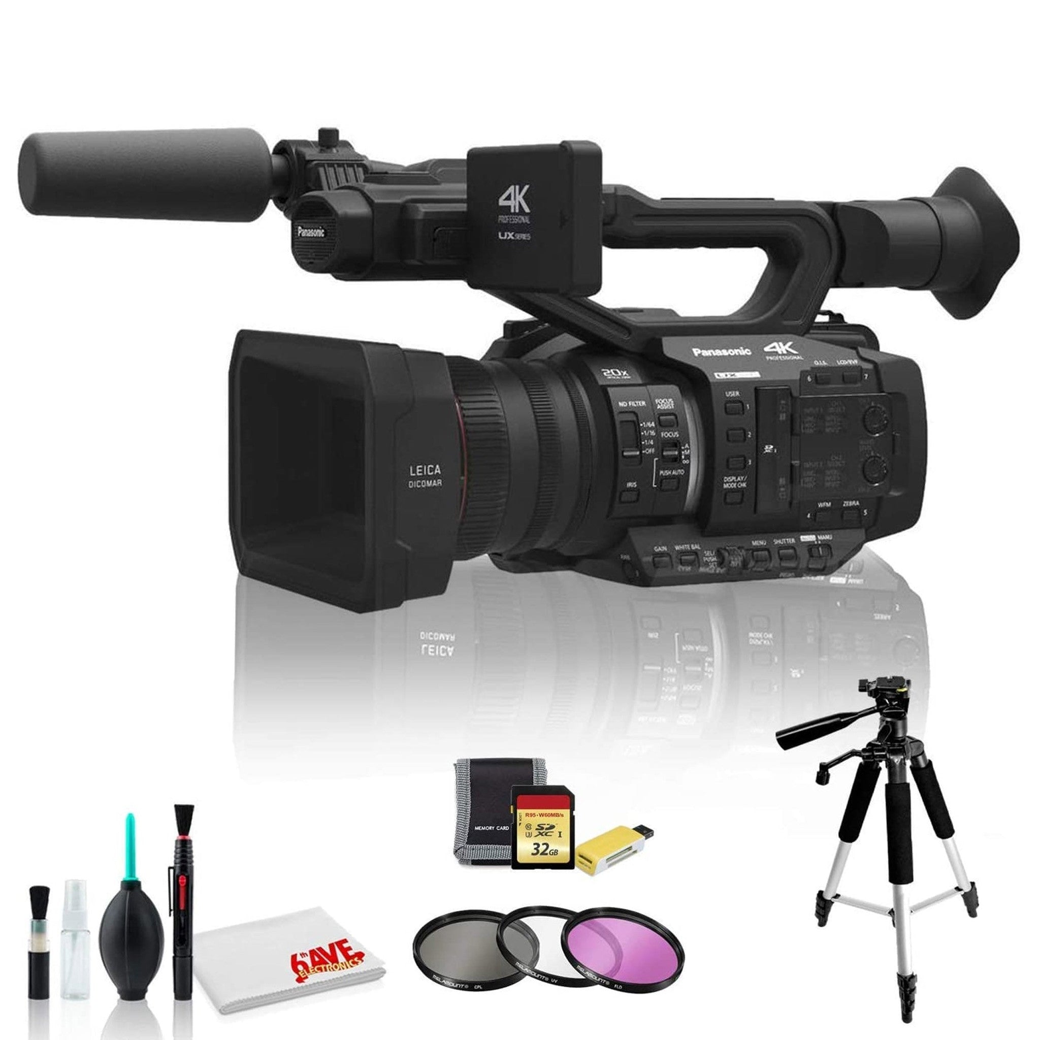 Panasonic AG-UX180 4K Premium Professional Camcorder - Deluxe Bundle