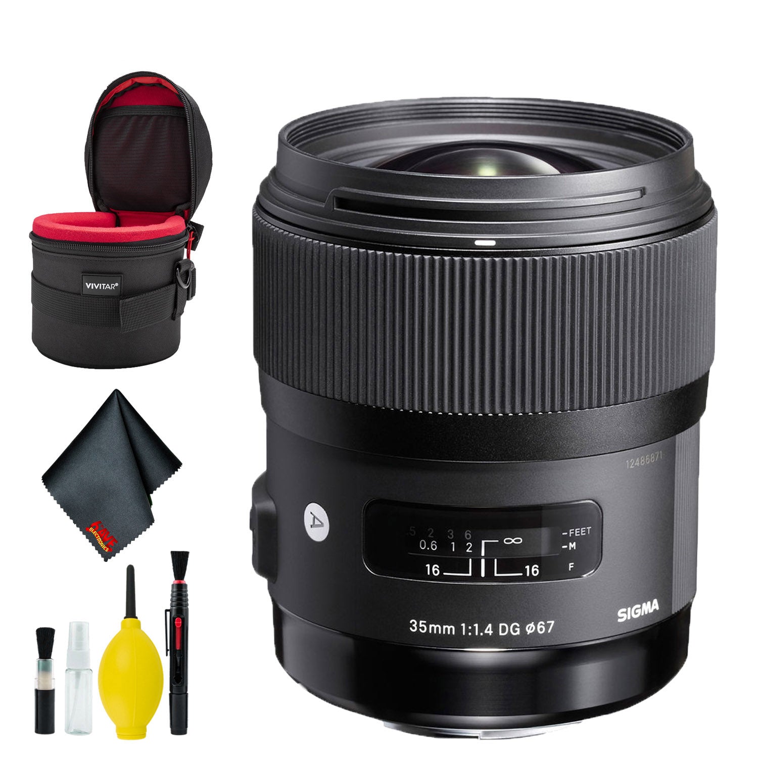 Sigma 35mm f/1.4 DG HSM Art Lens for Nikon F (USA) Deluxe Bundle