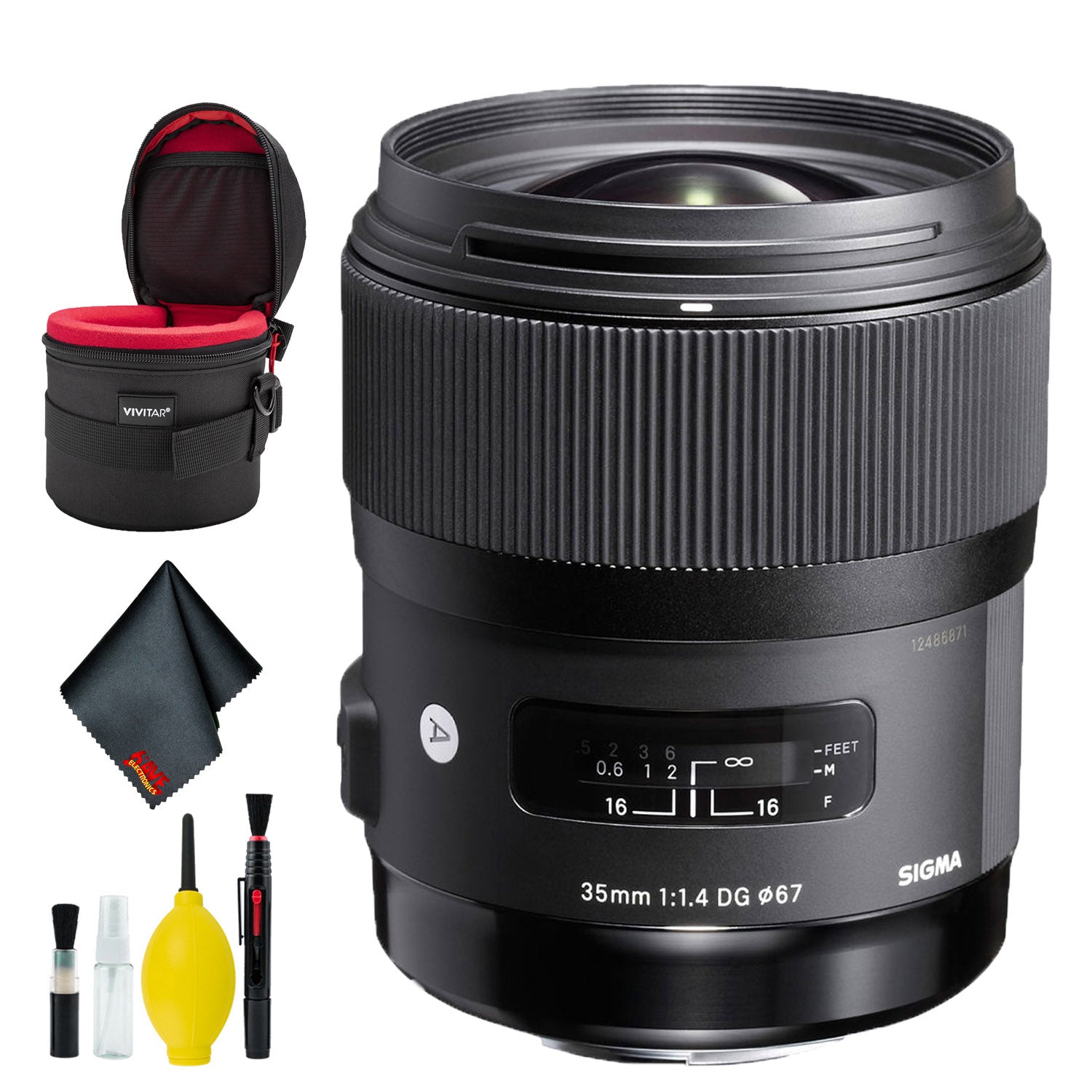 Sigma 35mm f/1.4 DG HSM Art Lens for Canon EF (USA) Deluxe Bundle