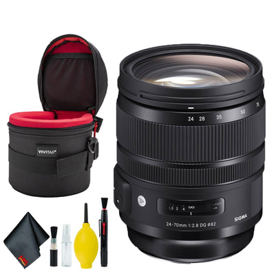 Sigma 24-70mm f/2.8 DG OS HSM Art Lens for Nikon F Intl Deluxe Bundle