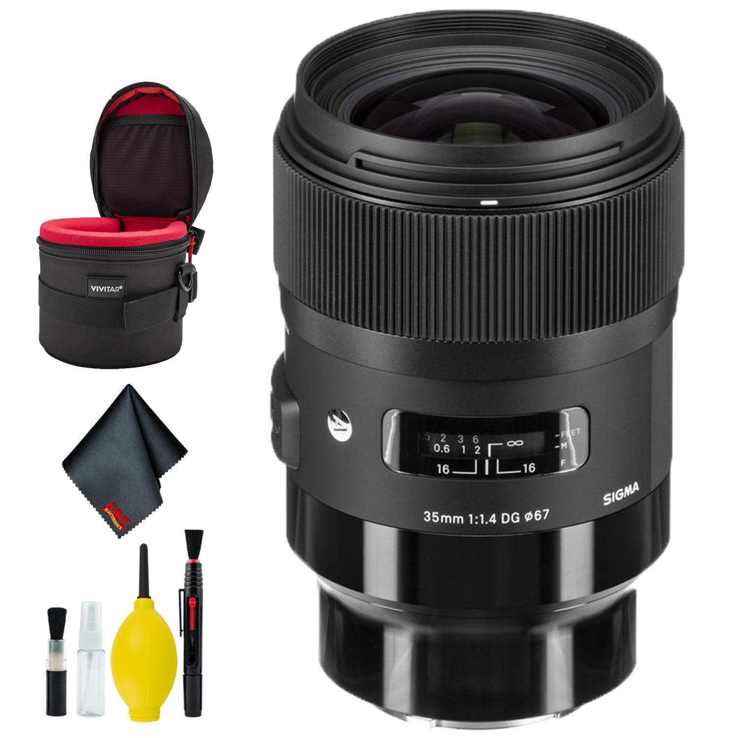 Sigma 35mm f/1.4 DG HSM Art Lens for Sony E (Intl) Deluxe Bundle