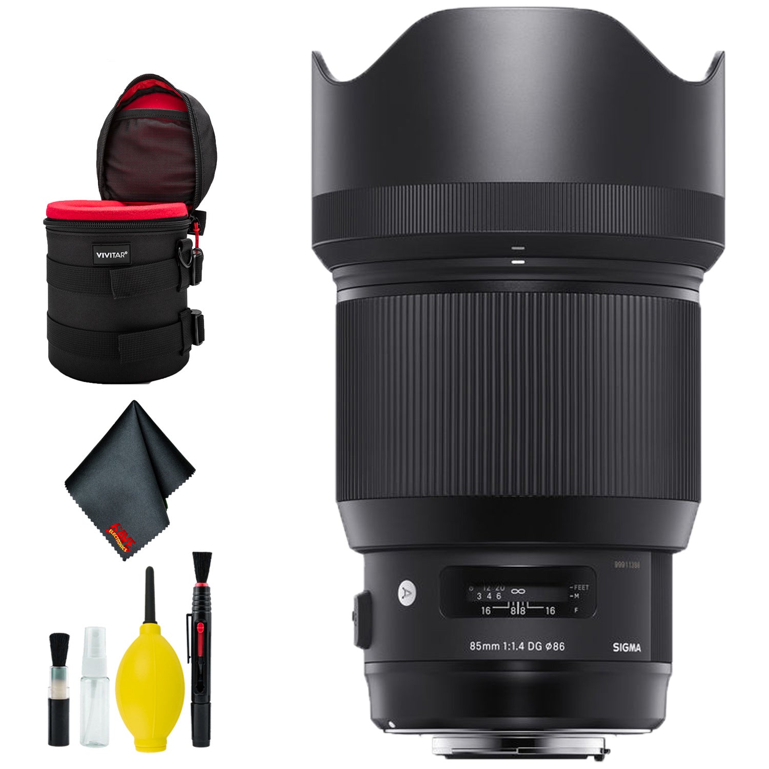 Sigma 85mm f/1.4 DG HSM Art Lens for Canon EF (USA) Deluxe Bundle V2