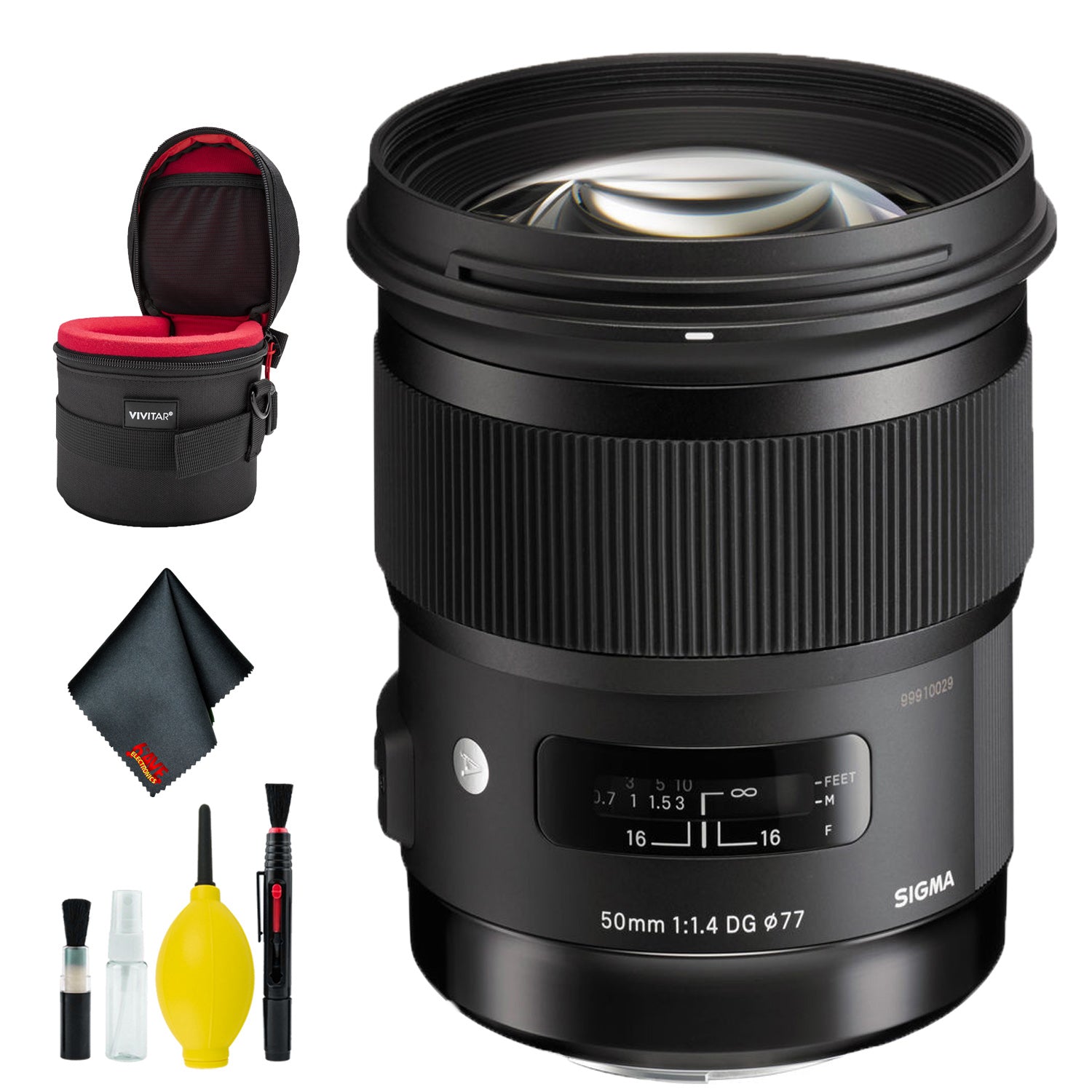 Sigma 50mm f/1.4 DG HSM Art Lens for Canon EF (USA) Deluxe Bundle V2