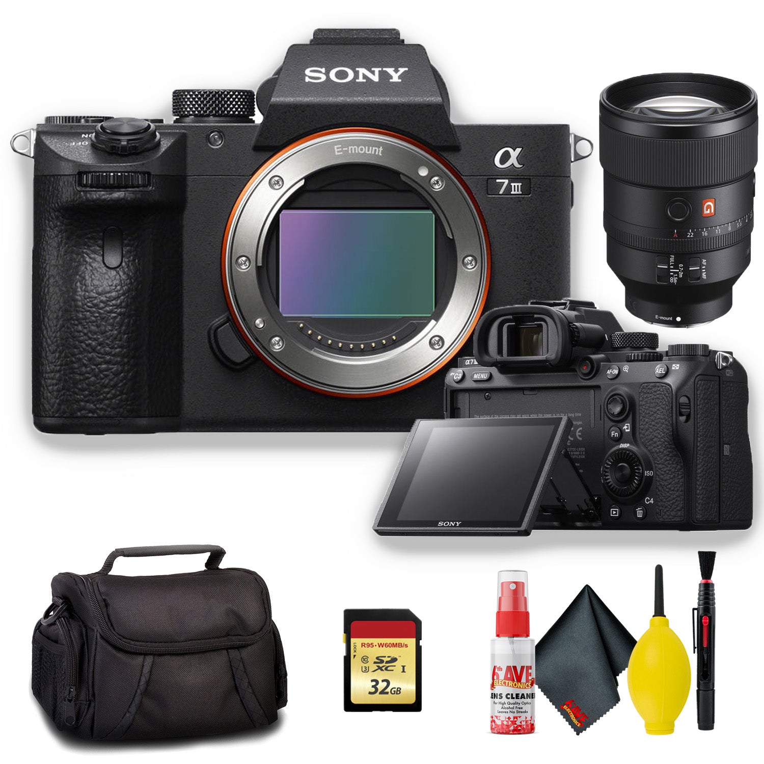 Sony Alpha a7 III Mirrorless Digital Camera with 135mm f/1.8 Lens - Kit