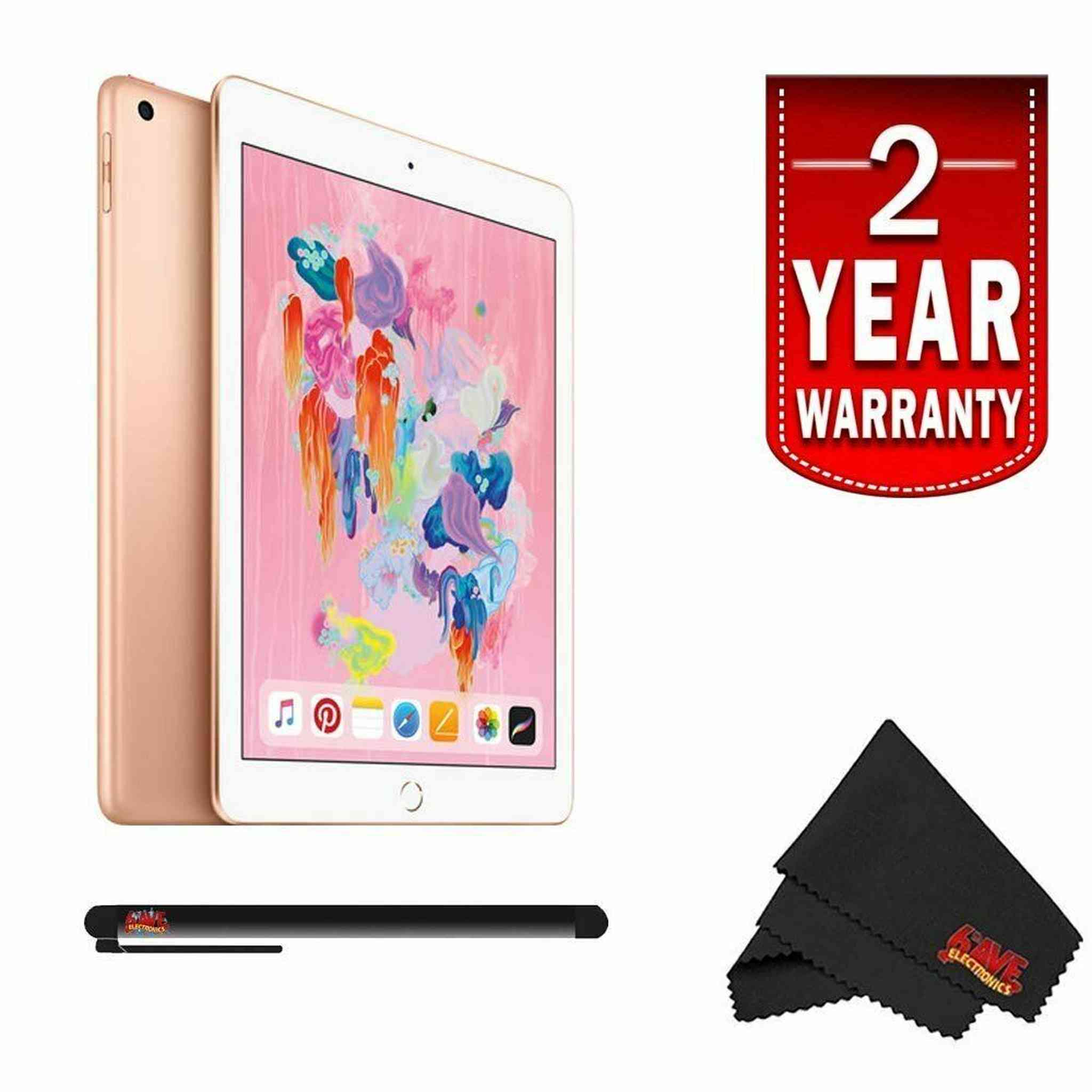 Apple 9.7" iPad Wi-Fi + Cellular 128GB 4G LTE 2018 Model Gold
