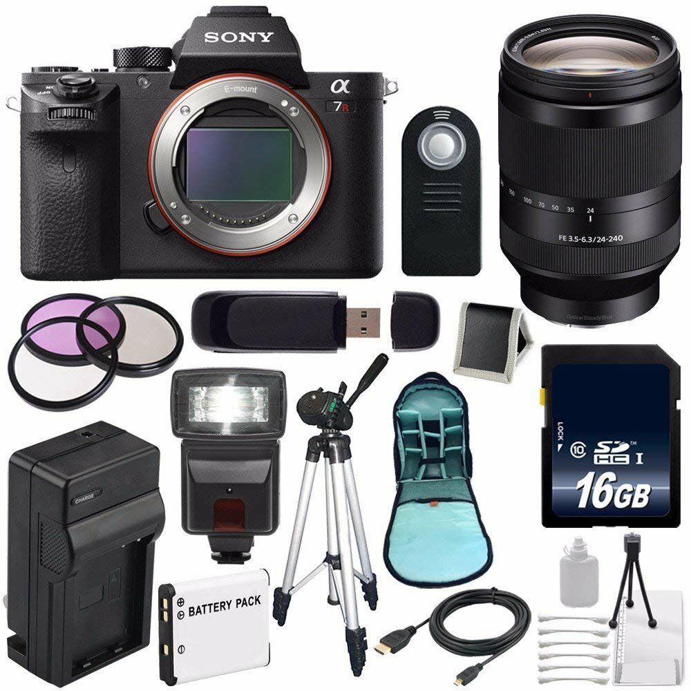 Sony Alpha a7R II Mirrorless Digital Camera (International Model) + Sony FE 24-240mm f/3.5-6.3 OSS Lens + 72mm Filters Base Bundle